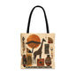 African Safari Giraffe Full Art Tote Bag