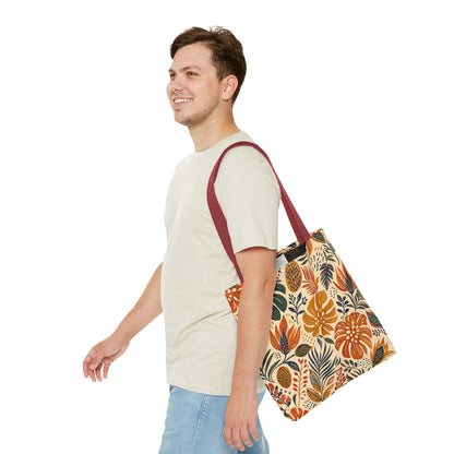 African Tribal Botanical Palm Full Art Tote Bag