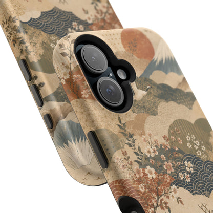 Vintage Japanese Animal Landscape Magnetic Impact-Resistant iPhone Cases