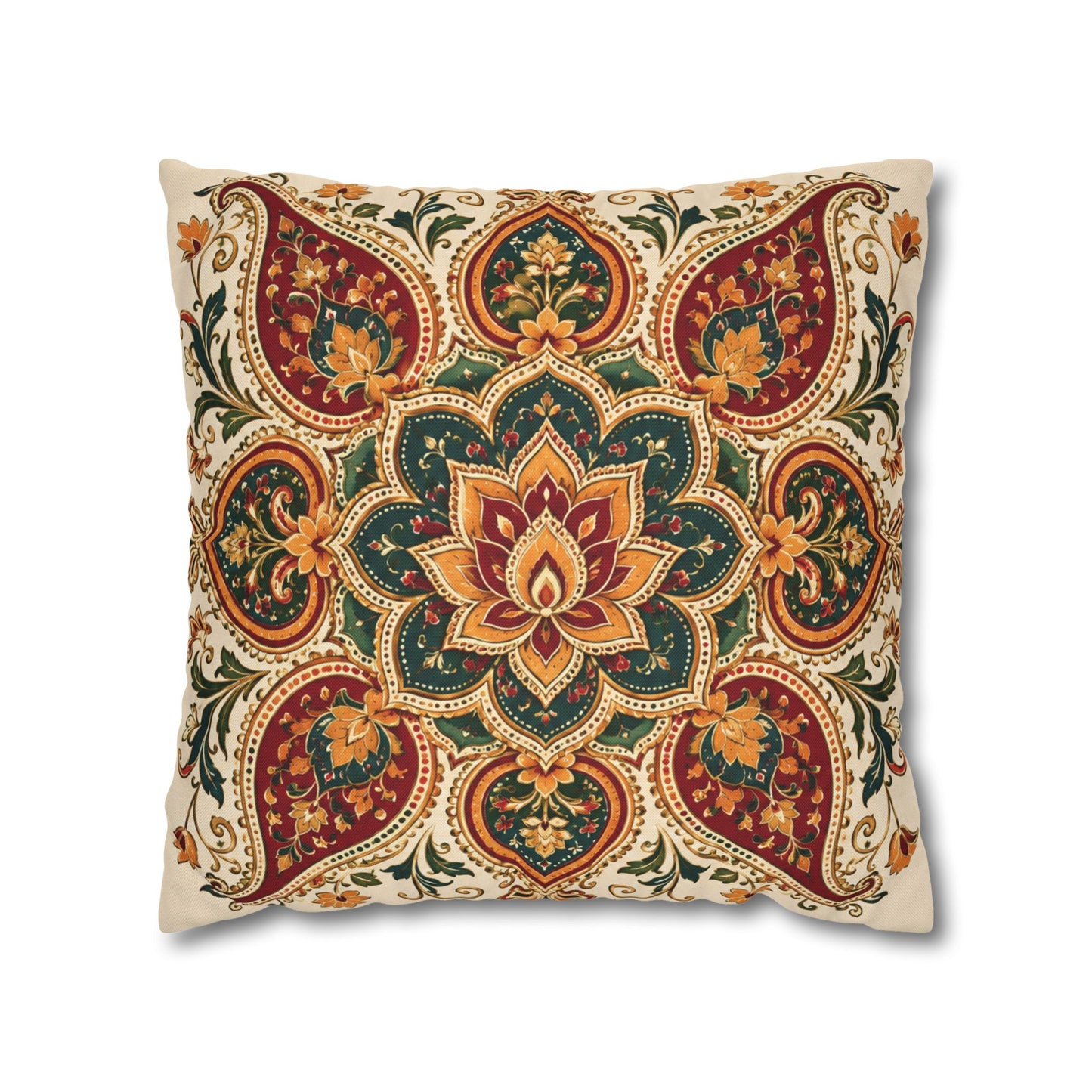 Indian Vintage Floral Mandala Pillowcase Cover