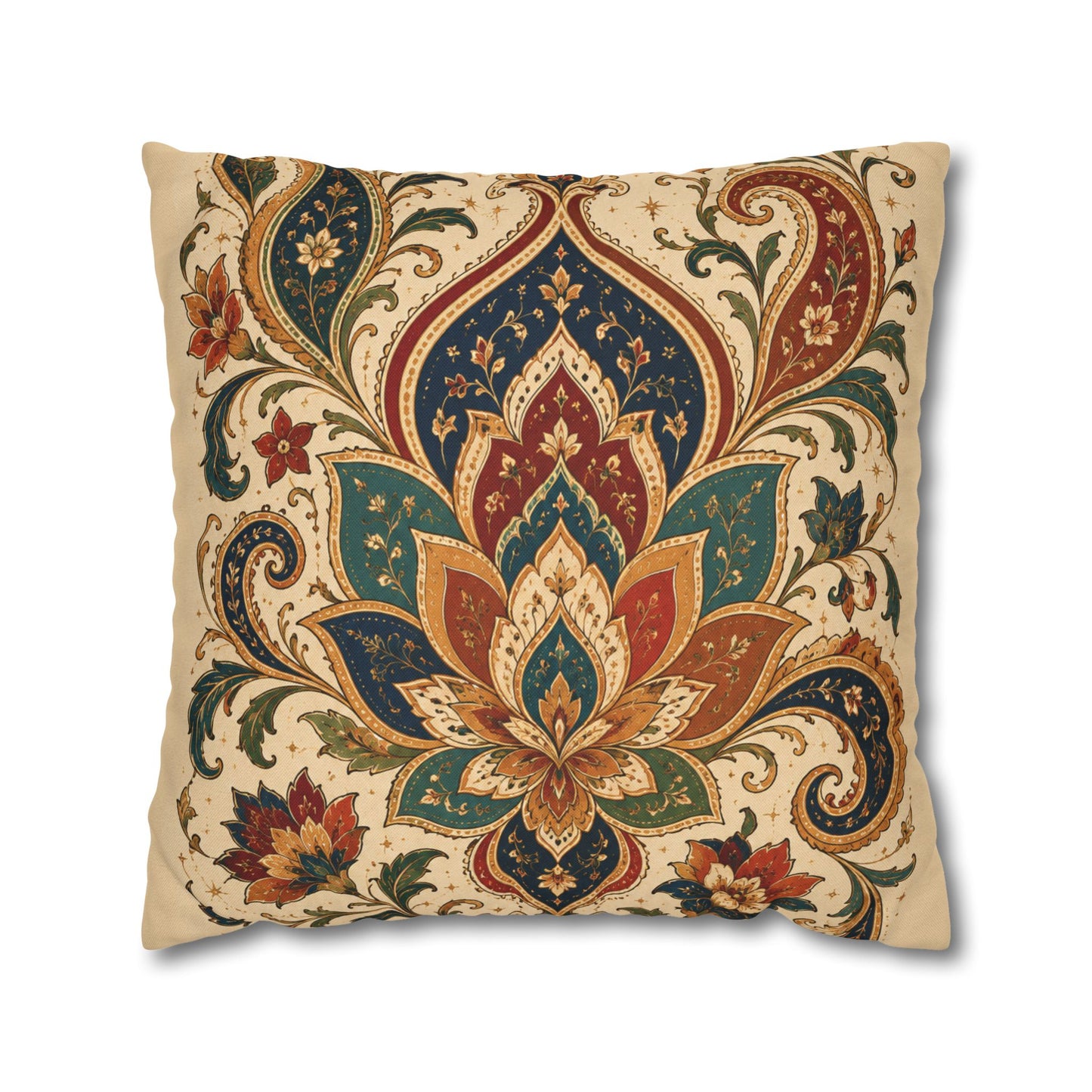 Indian Vintage Paisley Floral Throw Pillow Case Cover
