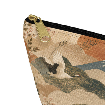 Vintage Japanese Painting Make Up Accessory Bag