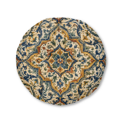 Exquisite Moroccan Round Tufted Floor Pillow