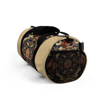 East Asian Mandala Beige Duffel Gym Bag