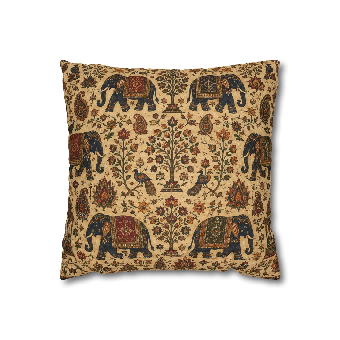 Indian Vintage Traditional Elephant Pillow Case Cover