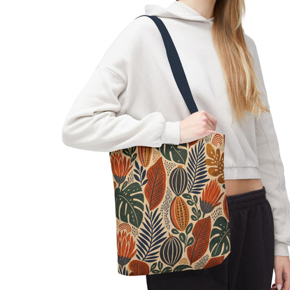 African Tribal Botanical Cacti Leaf Full Art Tote Bag