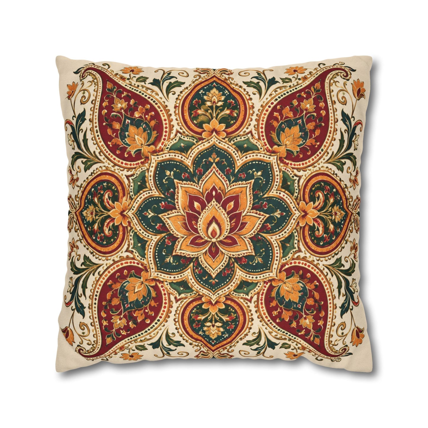 Indian Vintage Floral Mandala Pillowcase Cover