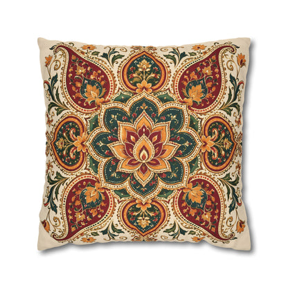 Indian Vintage Floral Mandala Pillowcase Cover