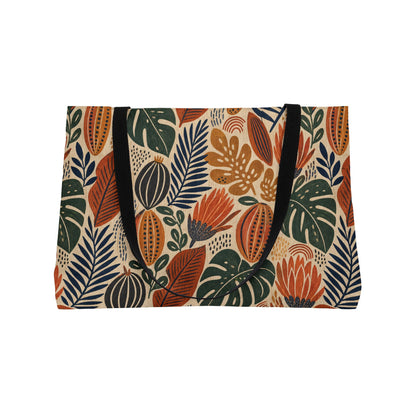 African Tribal Botanical Cacti Leaf Weekender Tote Bag