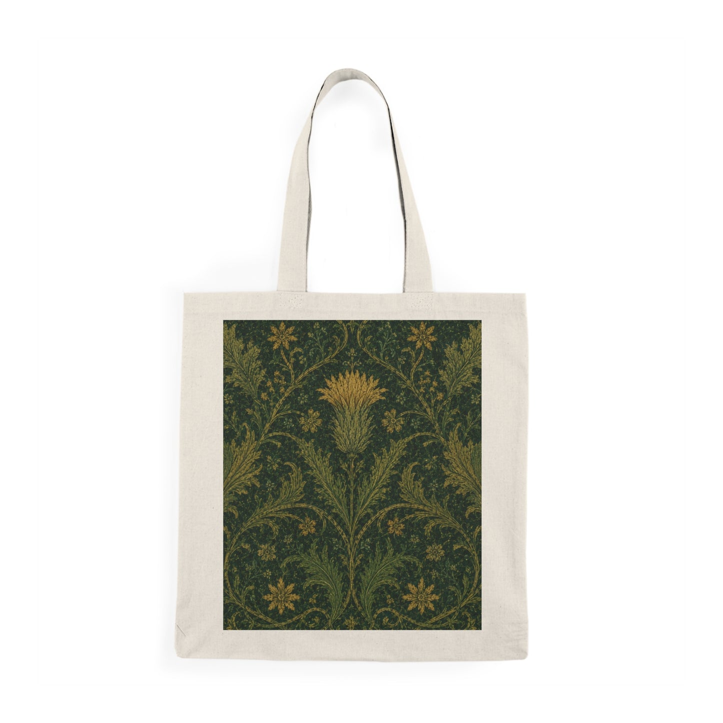 100% Cotton William Morris Forest Green Damask Floral Tote Bag