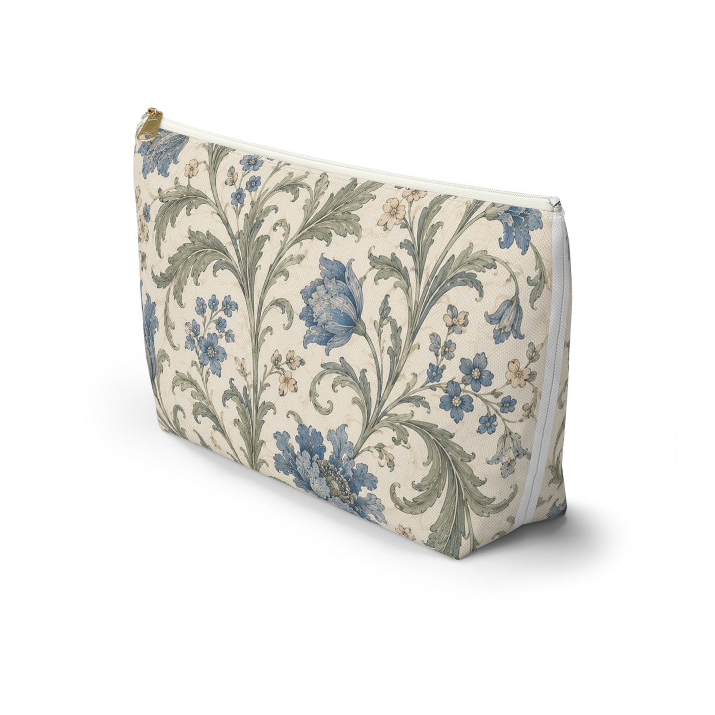 William Morris Floral Blue Makeup Accessory Pouch