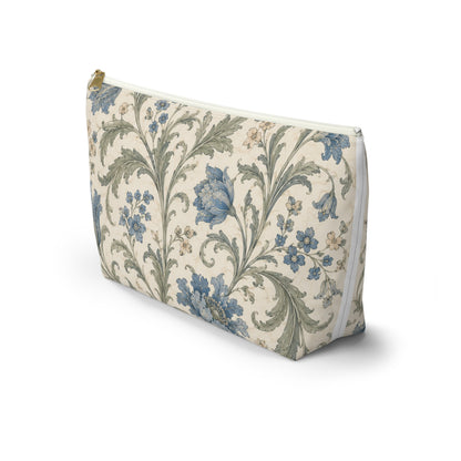 William Morris Floral Blue Makeup Accessory Pouch