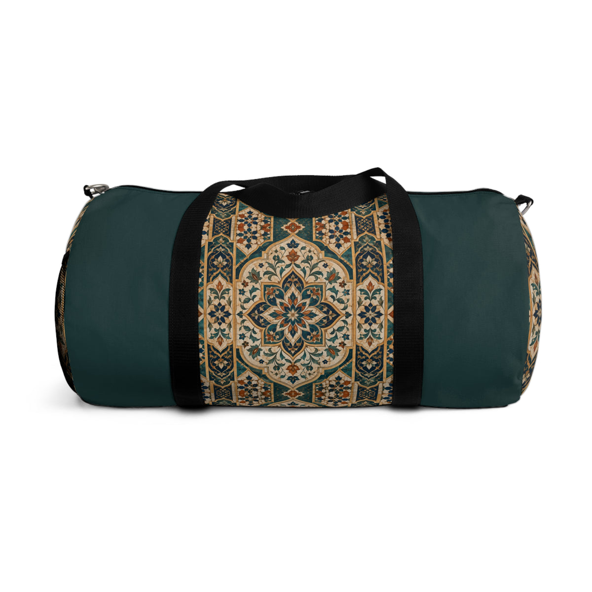Moroccan Teal Chevron Oriental Gym Duffel Bag