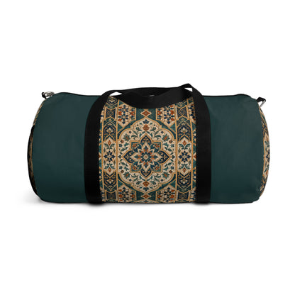 Moroccan Teal Chevron Oriental Gym Duffel Bag
