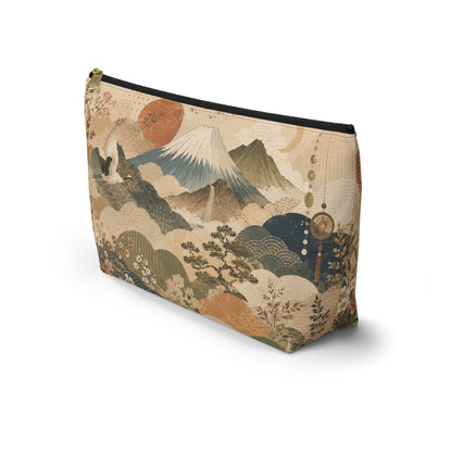 Vintage Japanese Painting Make Up Accessory Bag