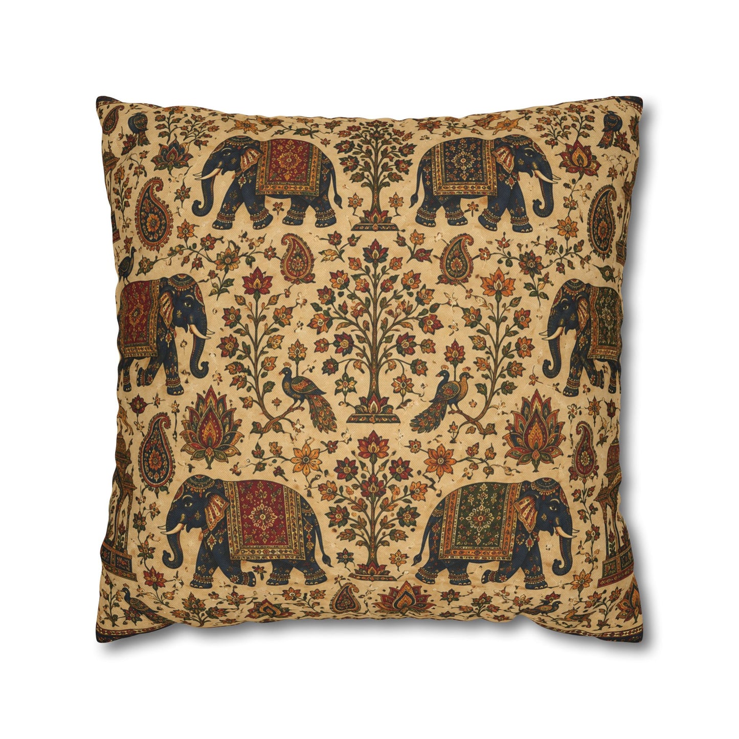 Indian Vintage Traditional Elephant Pillow Case Cover