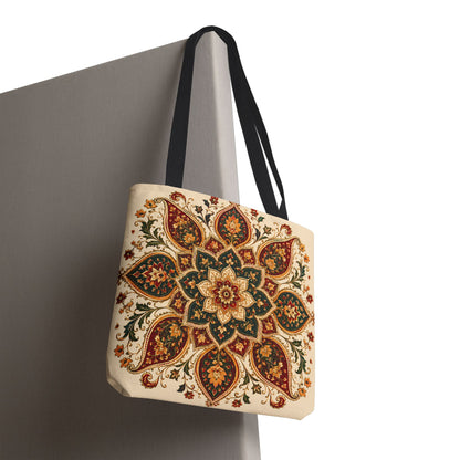 Indian Vintage Floral Mandala Full Art Tote Bag