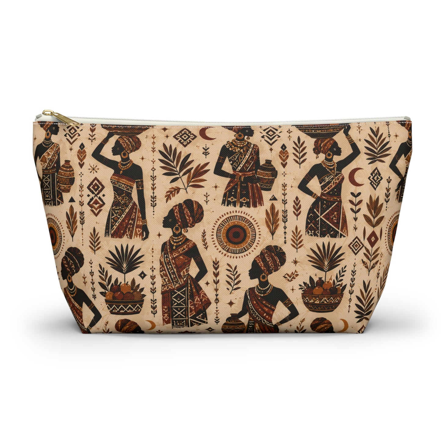 African Woman Figures Accessory Pouch Makeup Bag
