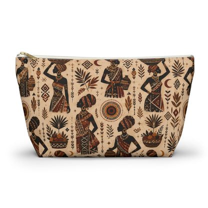 African Woman Figures Accessory Pouch Makeup Bag