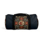 East Asian Oriental Medallion Navy Blue Duffel Gym Bag