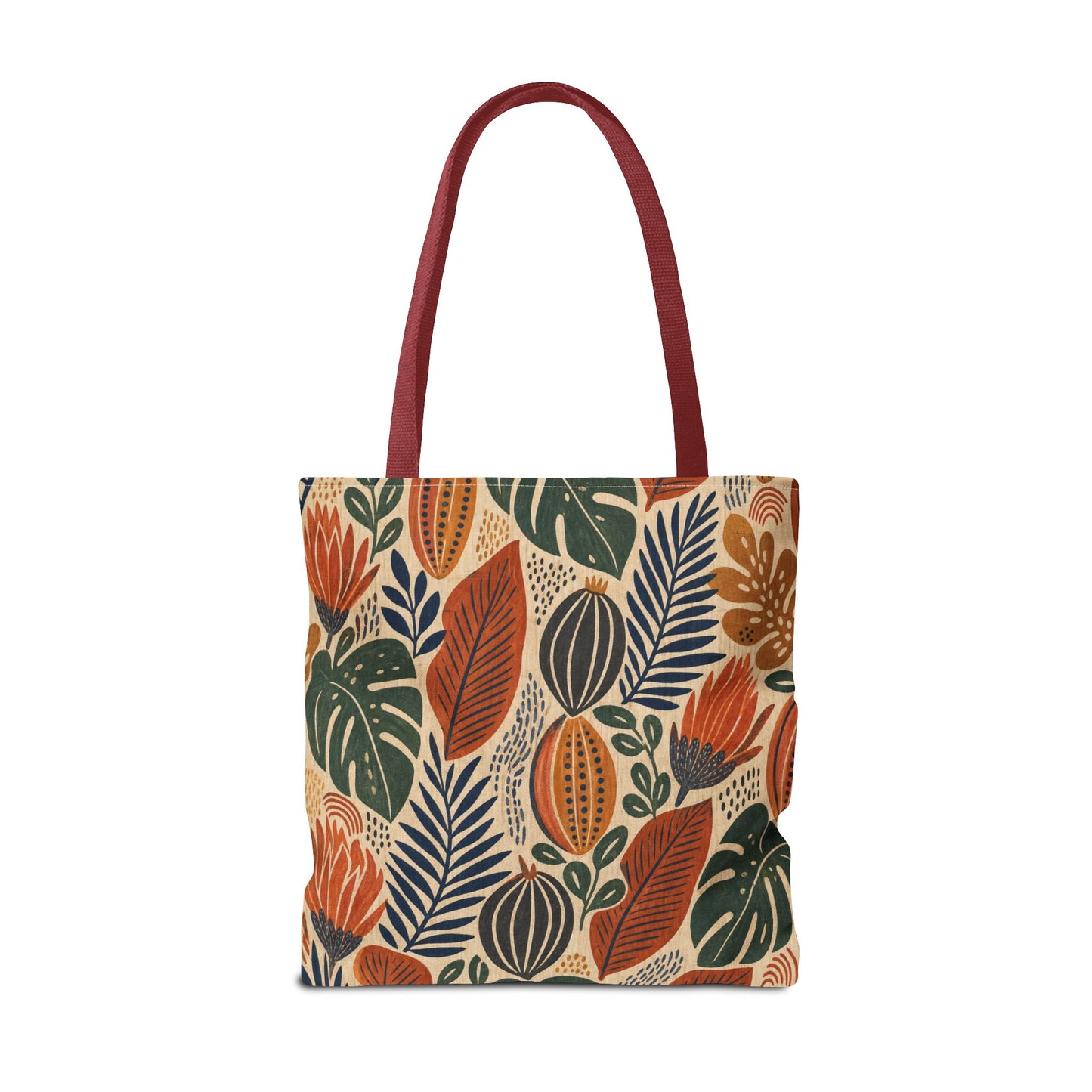 African Tribal Botanical Cacti Leaf Full Art Tote Bag