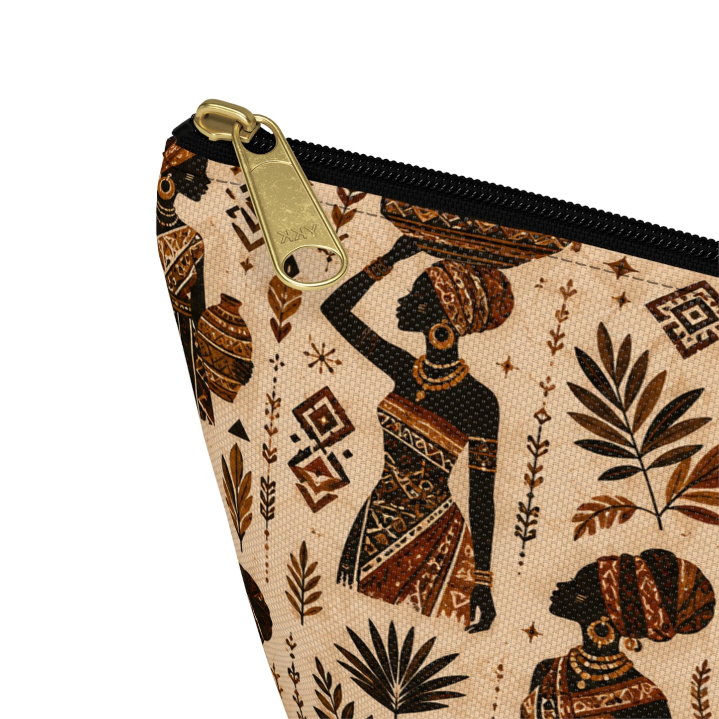 African Woman Figures Accessory Pouch Makeup Bag