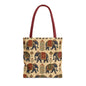 Indian Vintage Traditional Elephant Tapestry Full Art Tote Bag