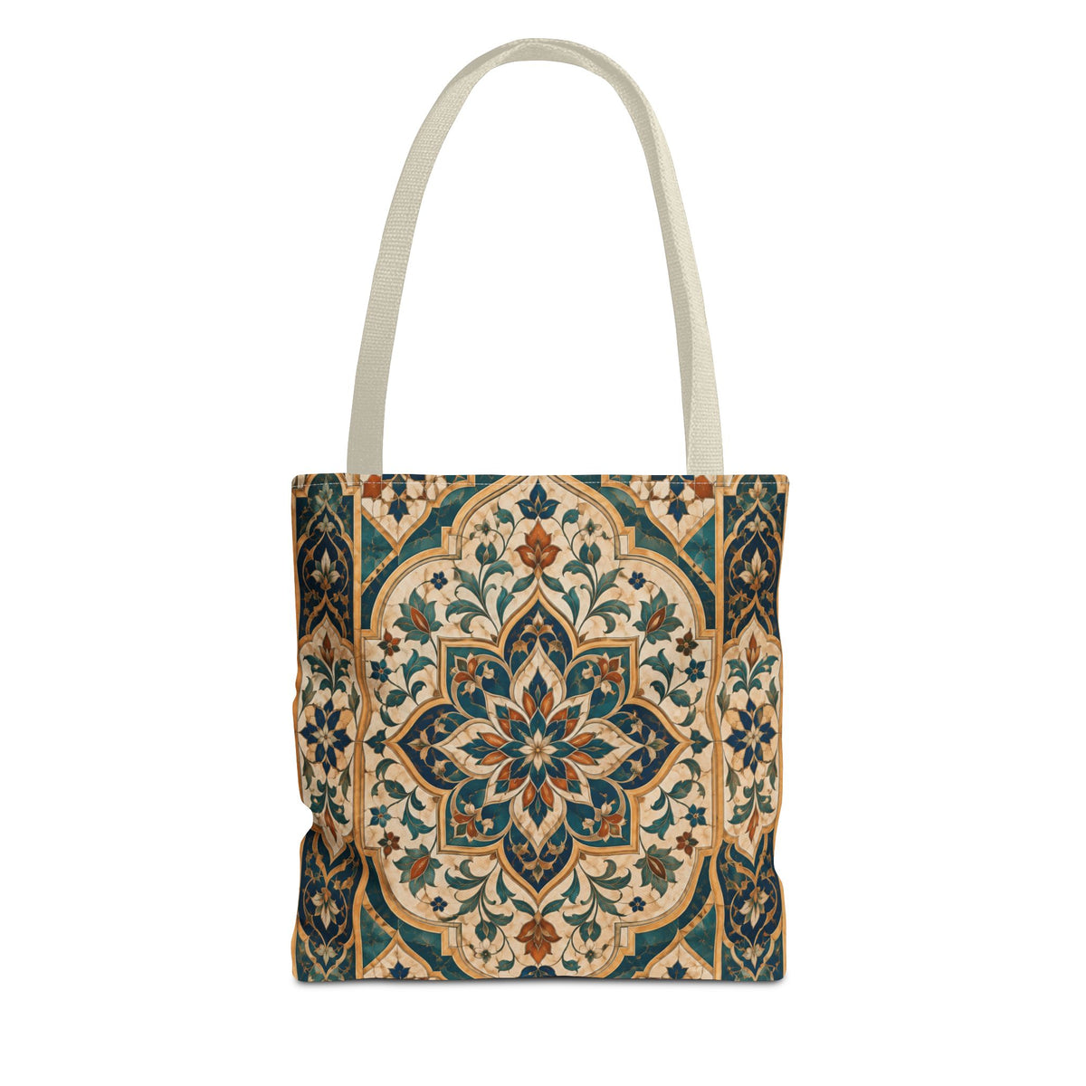 Full Art Moroccan Chevron Oriental Canvas Tote Bag