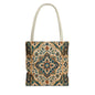 Full Art Moroccan Chevron Oriental Canvas Tote Bag