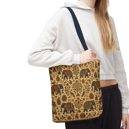 Indian Vintage Traditional Elephant Full Art Tote Bag