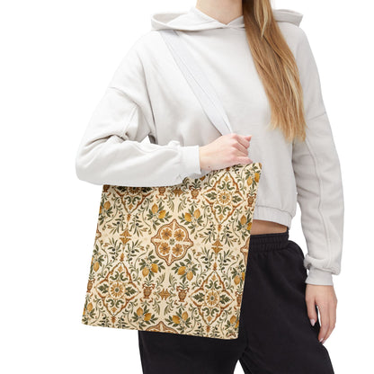 Mediterranean Moroccan Lemon Ornate Tote Bag