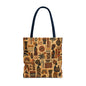 African Tribal Ethnic Silhouette Pattern Full Art Tote Bag