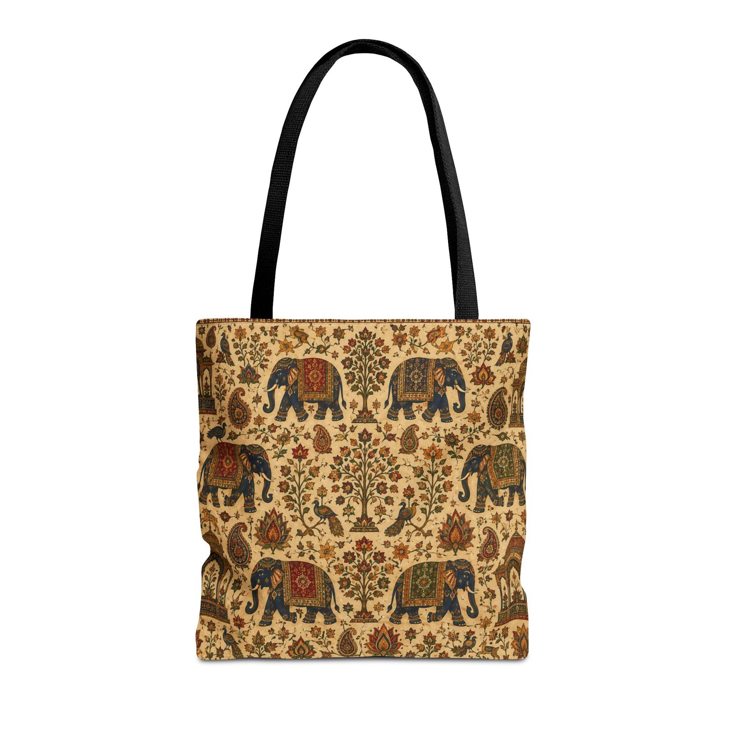 Indian Vintage Traditional Elephant Full Art Tote Bag