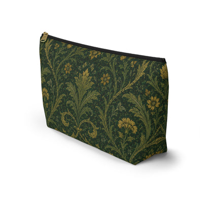 William Morris Forest Green Damask Makeup Accessory Pouch