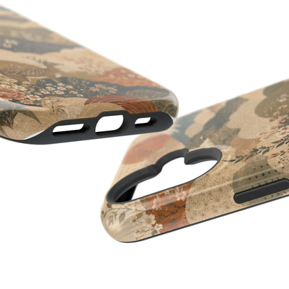 Vintage Japanese Animal Landscape Magnetic Impact-Resistant iPhone Cases