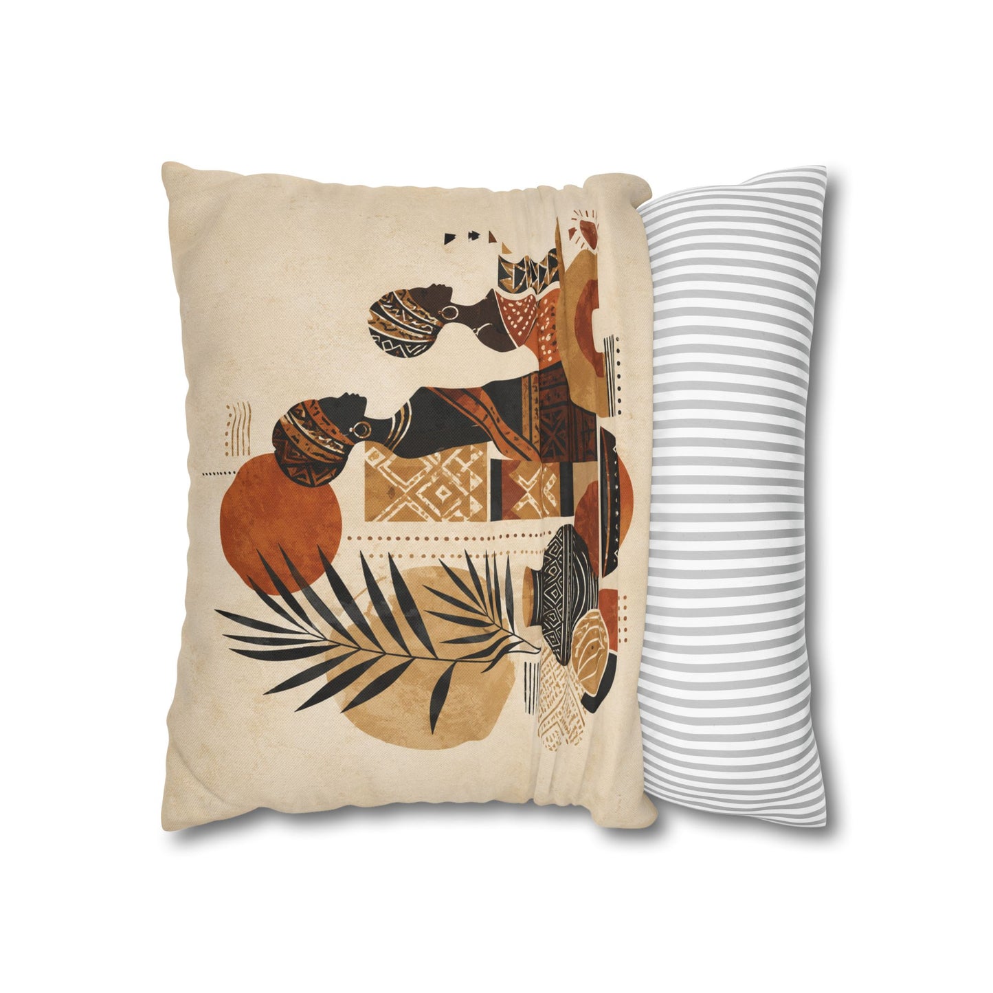 African Silhouette Pattern Pillowcase Cover