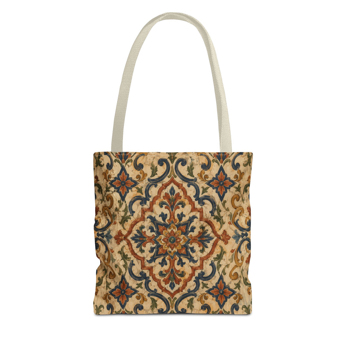 Full Art Moroccan Ornate Traditional Canvas Tote Bag