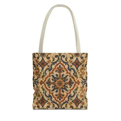 Full Art Moroccan Ornate Traditional Canvas Tote Bag