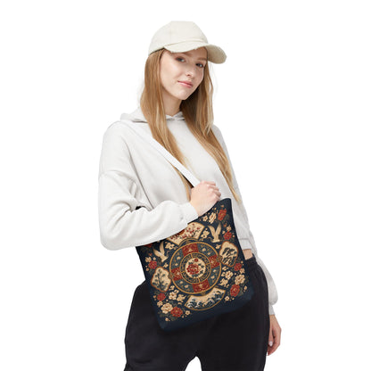 East Asian Vintage Oriental Medallion Full Art Tote Bag