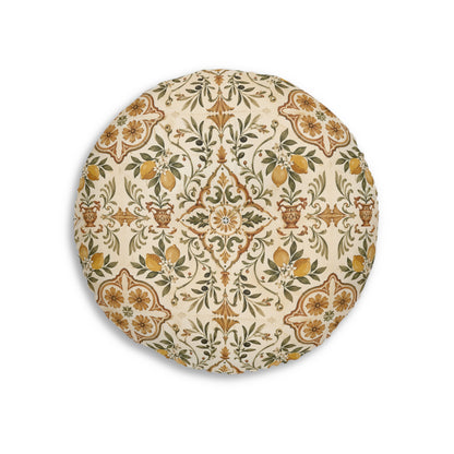 Mediterranean Moroccan Round Tufted Floor Pillow