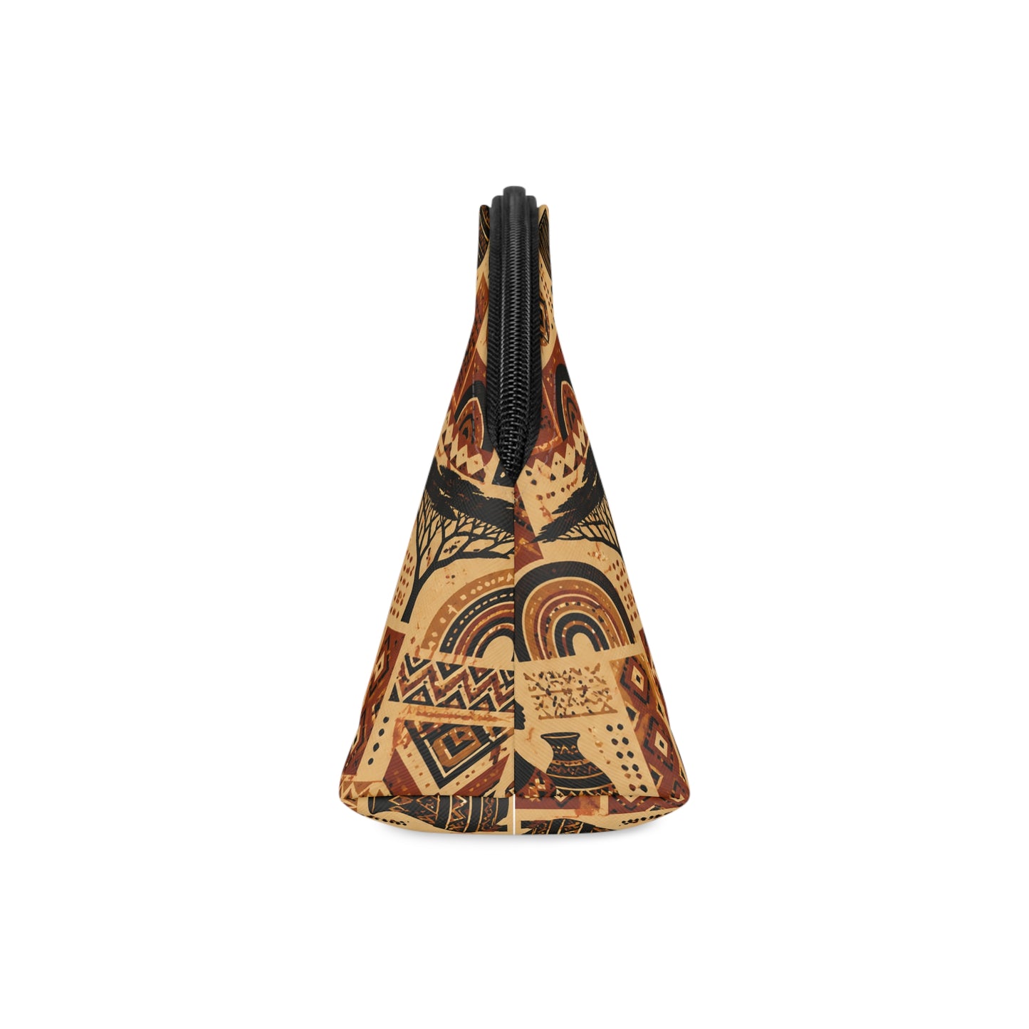 African Tribal Ethnic Silhouette Cosmetic Makeup Pouch
