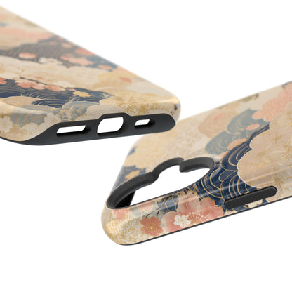 Vintage Japanese Floral Wave Magnetic Impact-Resistant iPhone Cases