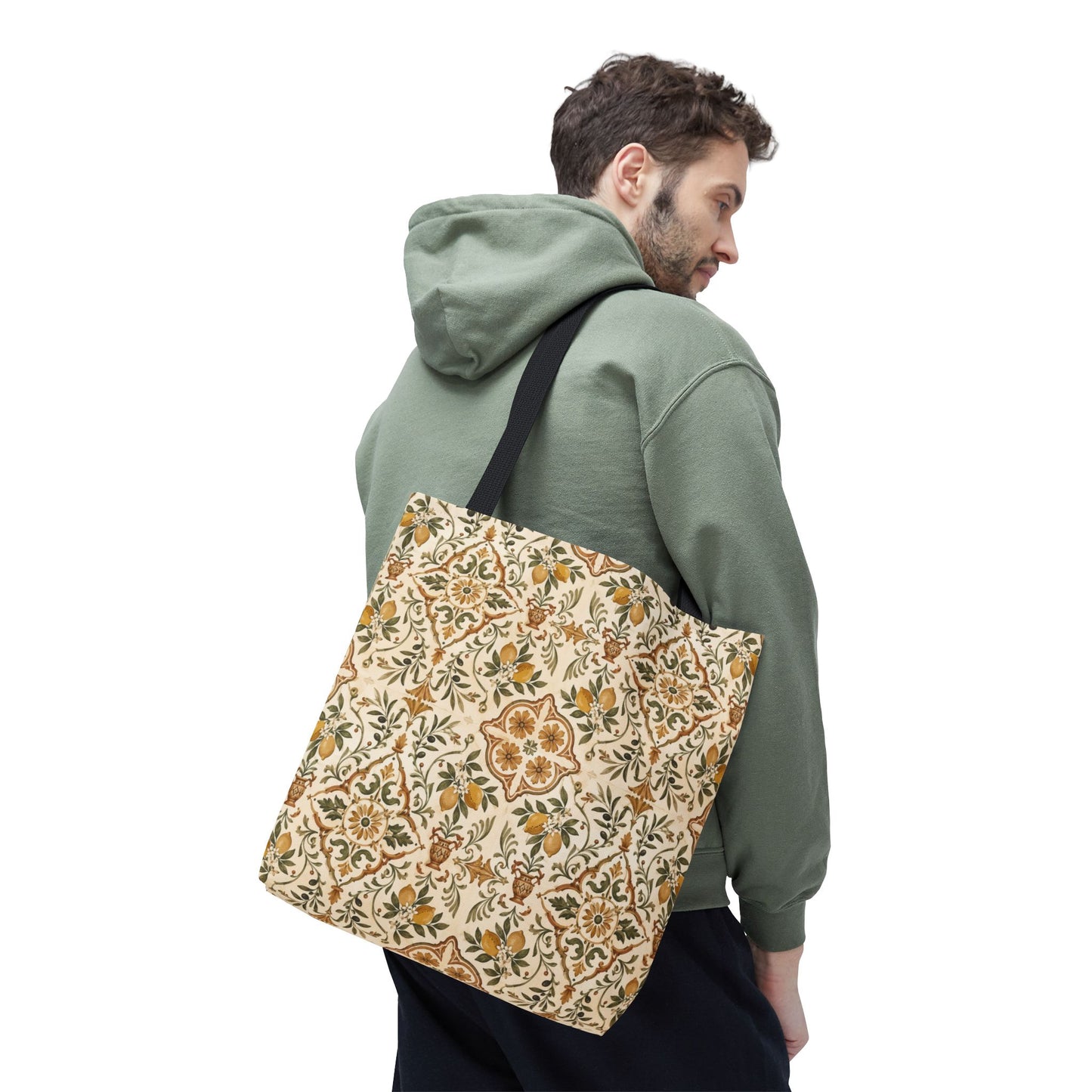Mediterranean Moroccan Lemon Ornate Tote Bag