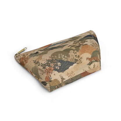 Vintage Japanese Painting Make Up Accessory Bag