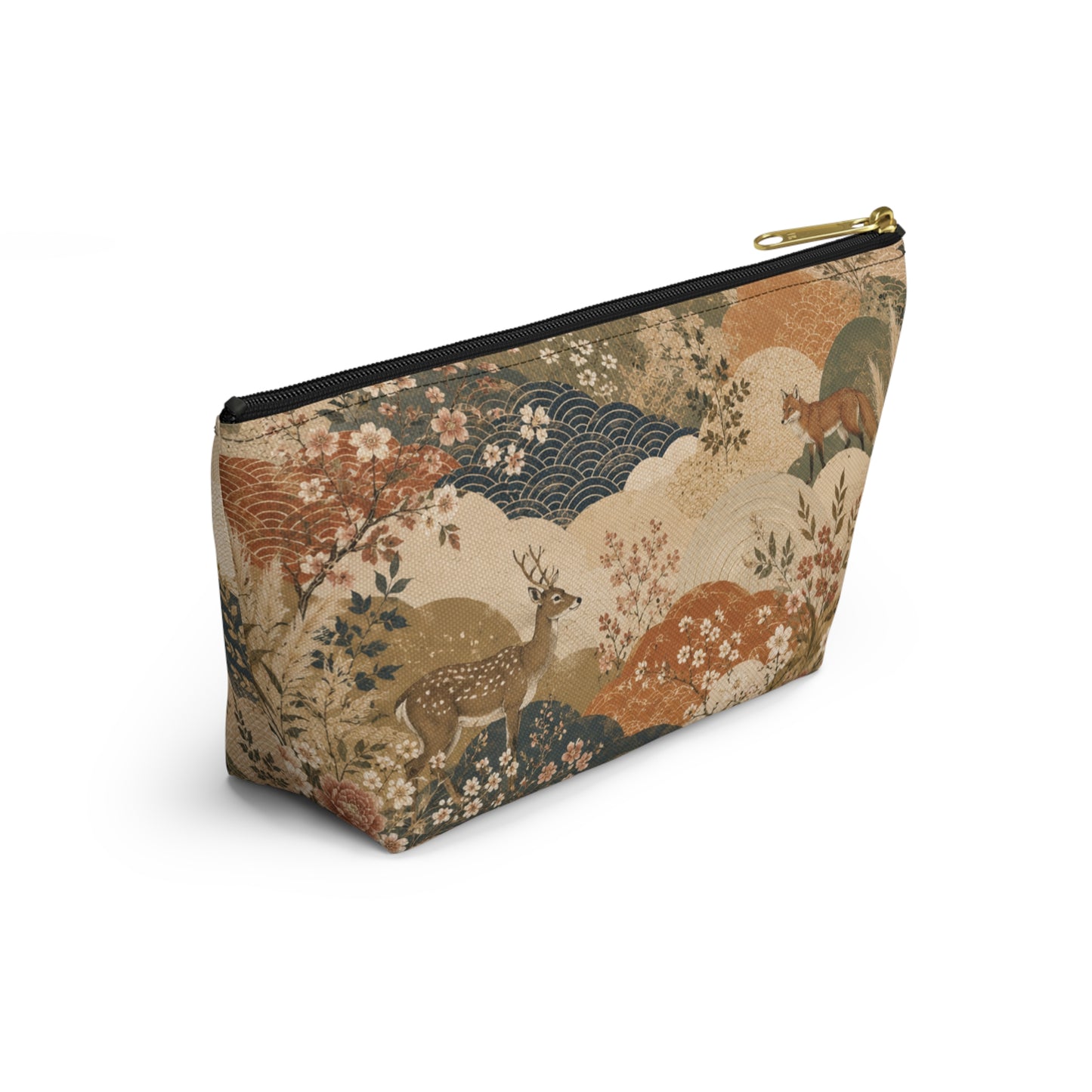 Vintage Japanese Painting Make Up Accessory Bag