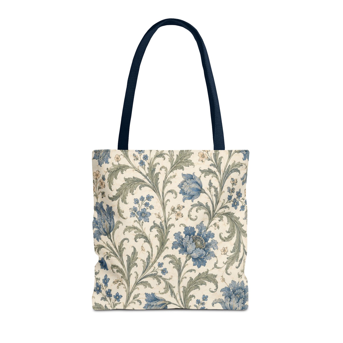 William Morris Blue Floral Vine Full Art Tote Bag