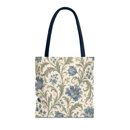 William Morris Blue Floral Vine Full Art Tote Bag