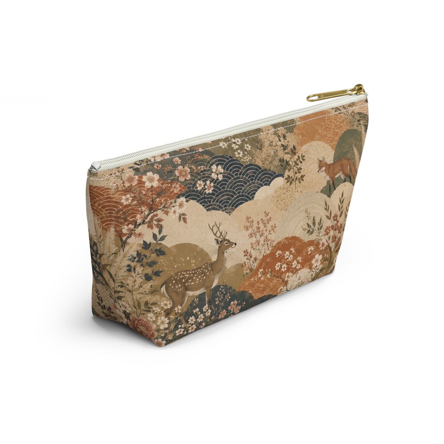Vintage Japanese Painting Make Up Accessory Bag