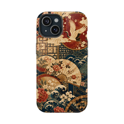 East Asian Floral iPhone Case | Magnetic Impact-Resistant Cases