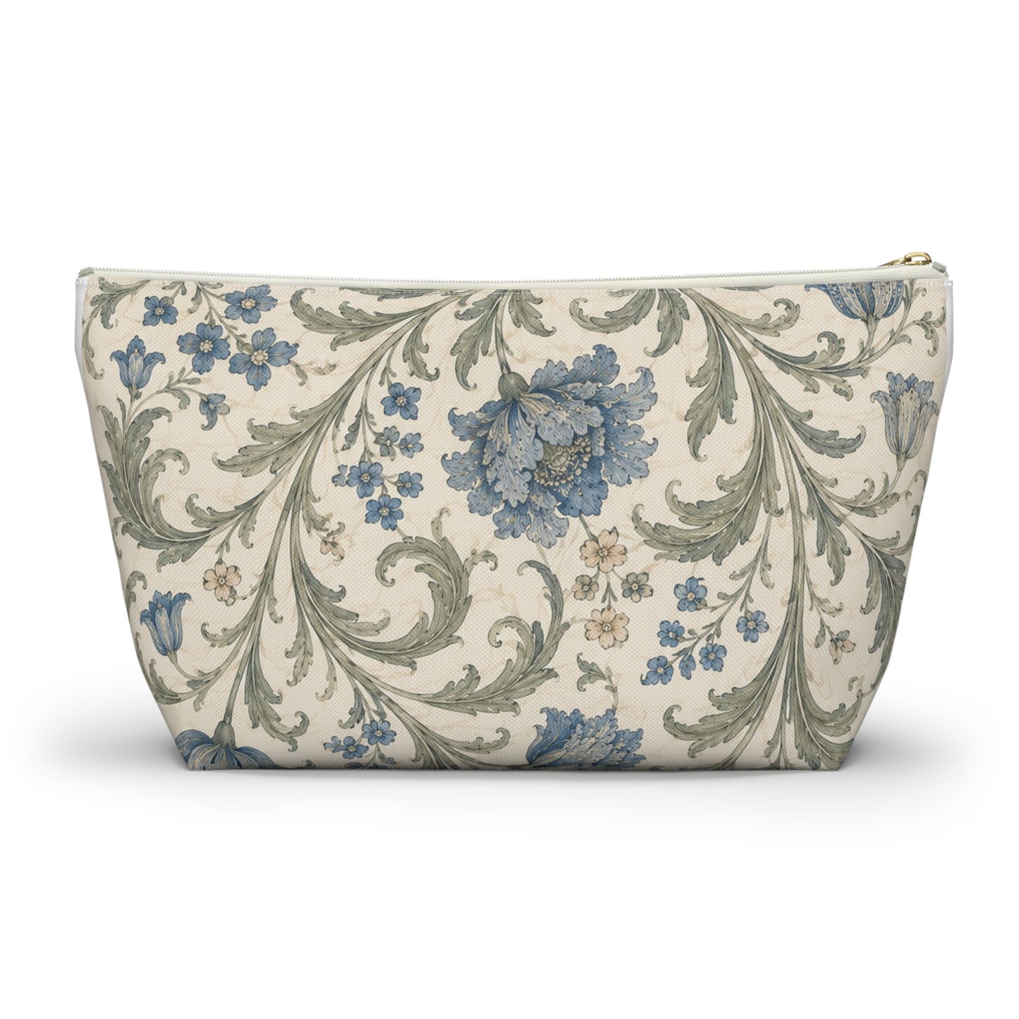 William Morris Floral Blue Makeup Accessory Pouch